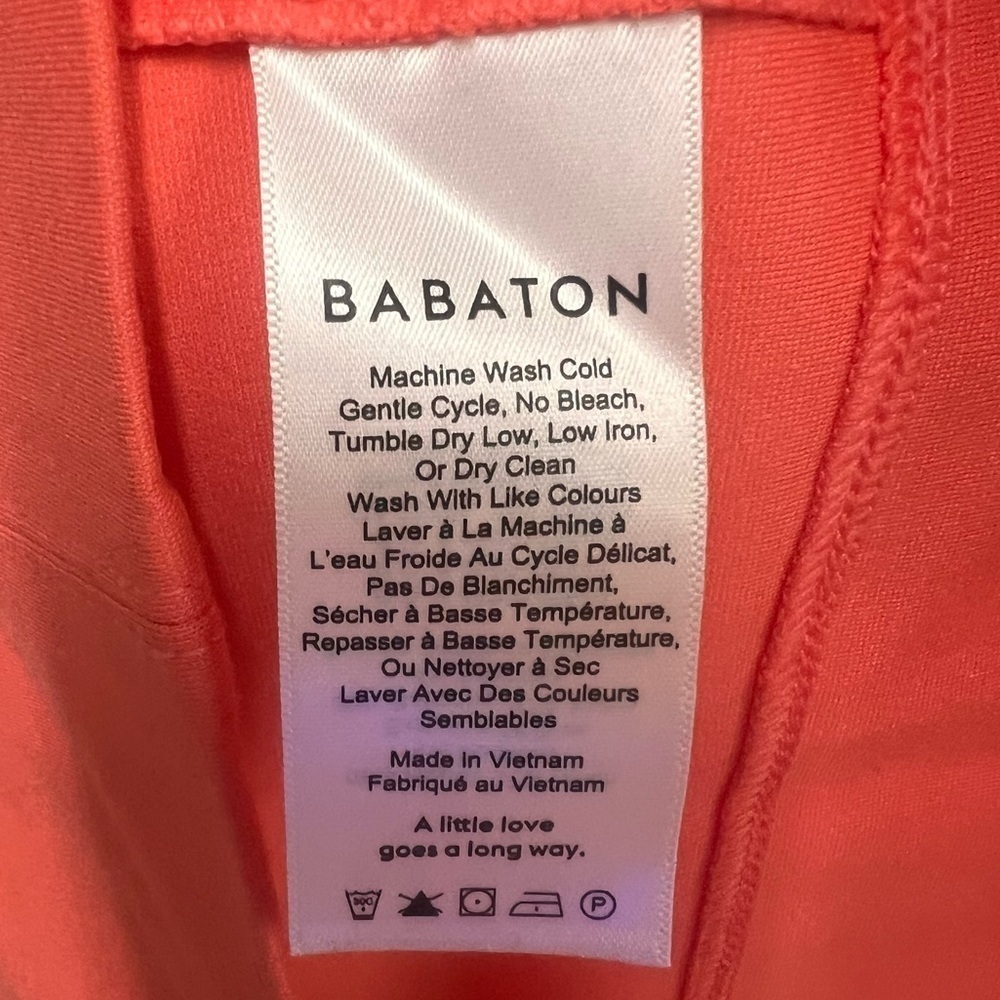 Babaton Aritzia Miguel Sleeveless Ponte Knit Sheath Dress Coral Size 10 - Picture 9 of 12